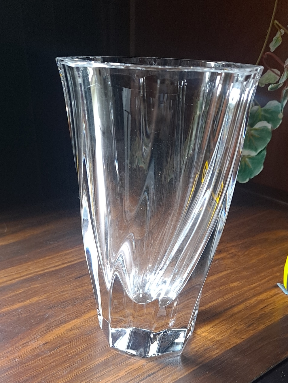 Orrefors Kostaboda Crystal Clear Swirl Vase